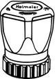 Handregulierkappe mit Rändelmutter, geeignet für Thermostatventile. Erkennbar durch die Oberfläche mit Rillen. Marke: IMI Hydronic Engineering.